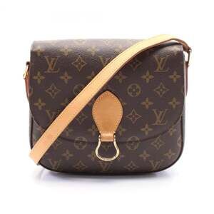 LOUIS VUITTON Authentic Brown Monogram Leather Shoulder Bag